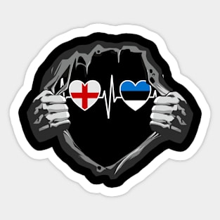 England And Estonia Estonian Flag Flags Sticker